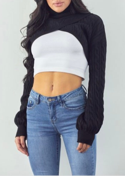 Turtleneck crop top, TOP13308