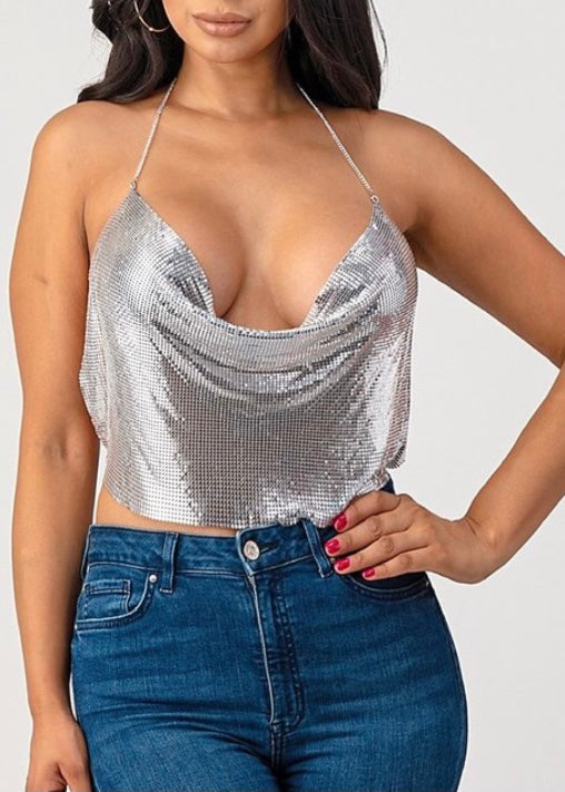 The Way Chainmail Top (Silver) TWG5477