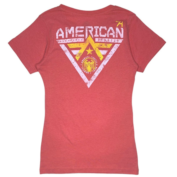 American Fighter T Shirt (Neon Pink/Orange) FW5753