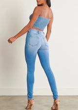 Vibrant Basic Skinny Jeans (Light Stone) P453