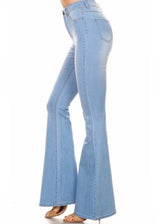 JC & JQ High Rise Bell Bottom Jeans (Light Wash) GP3316