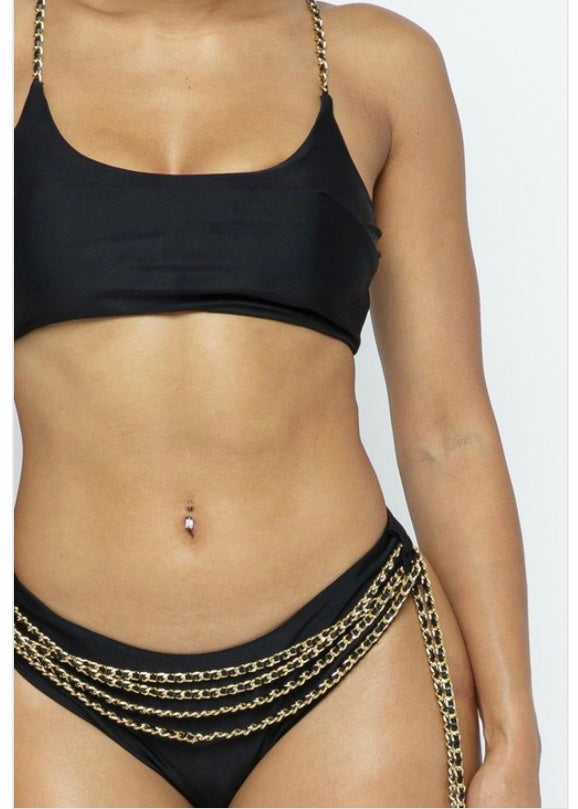 Hera Collection Chained Bikini Set (Black) 22306