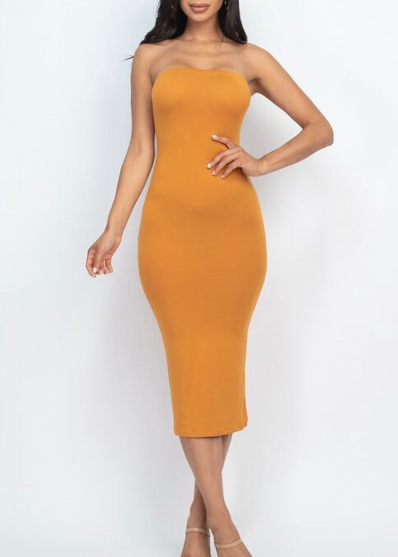 Capella Tube Bodycon Dress (Camel) BD2343