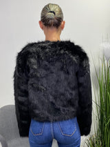 Hera Collection Faux Fur Jacket (Black) 21471