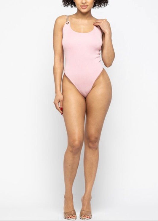Hera Collection Chained Bodysuit (Blush) 22418