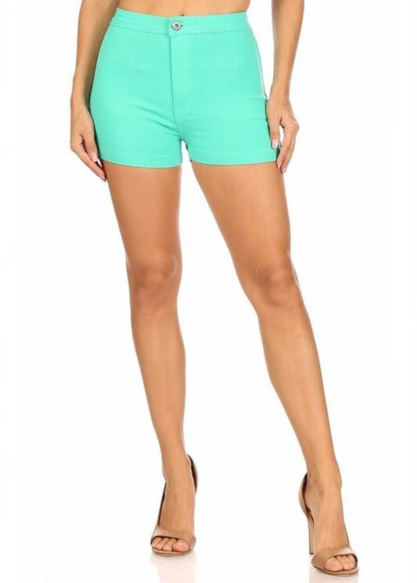 JC & JQ High Rise Disco Shorts (Mint) GS3050-DM