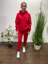 Reflex Fleece Pullover Hoodie & Jogger Pants Set (Red)