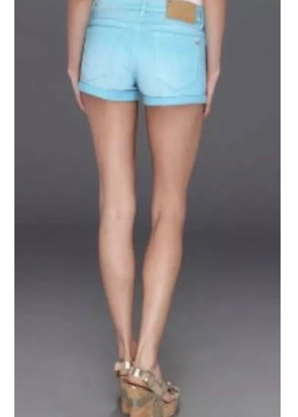 Mek Denim Zoey Shorts (Cyan)