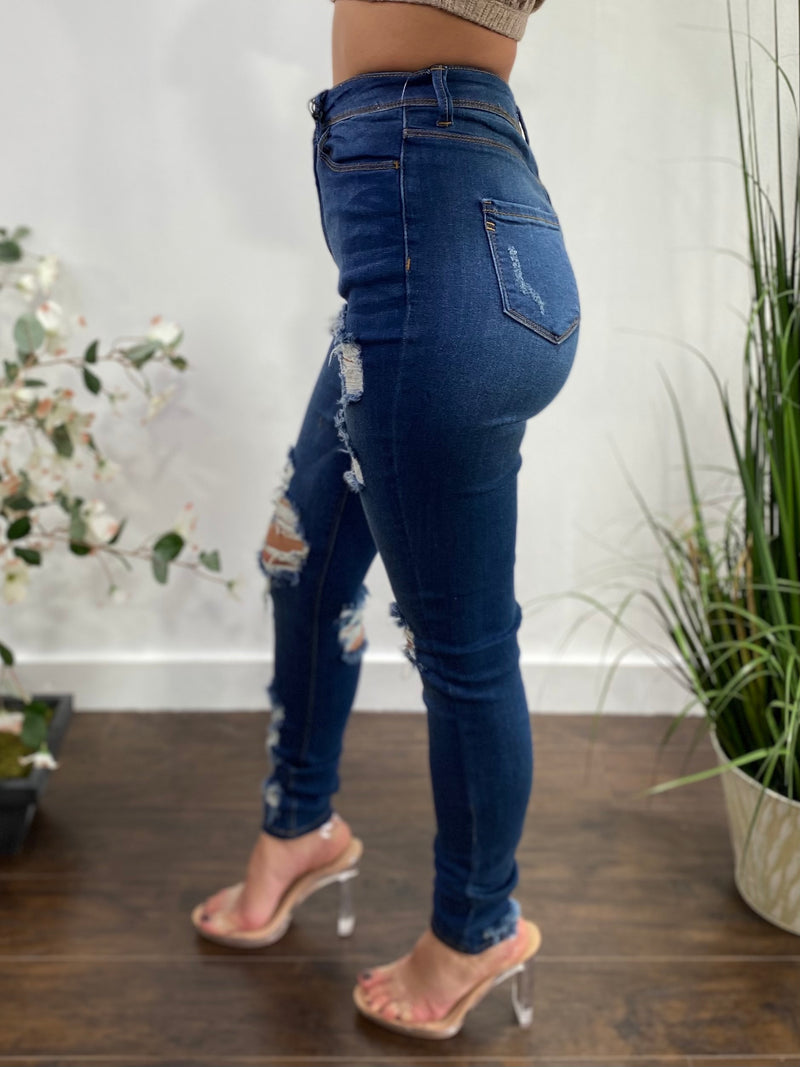 Aphrodite High Rise Skinny Jeans (Medium Blue) AP4425