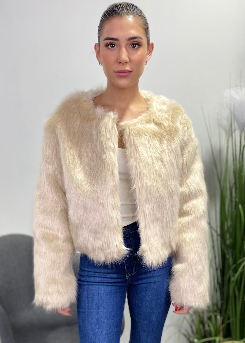 Hera Collection Fur Jacket (Cream) 21471