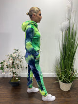 Top Fashion 2 Piece Tie Dye Set (Green) GQ-100TD