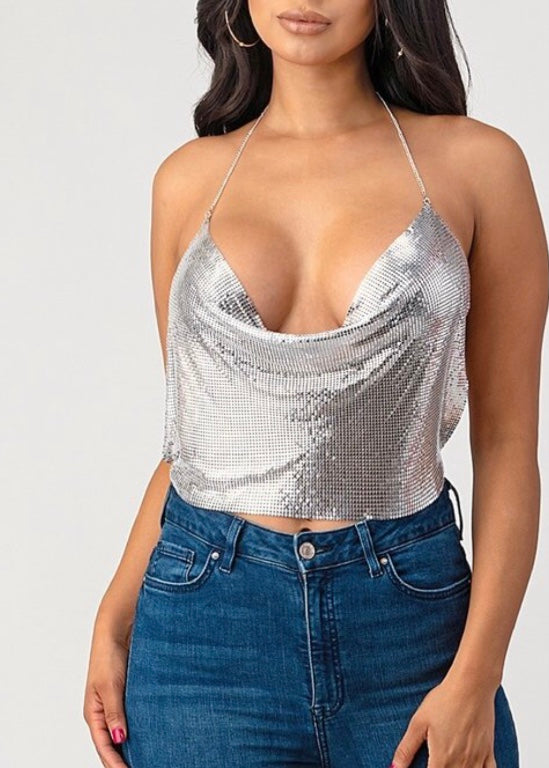 The Way Chainmail Top (Silver) TWG5477