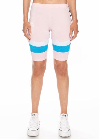 Kappa Authentic Football Eve Bike Shorts (Pink/White/Blue)