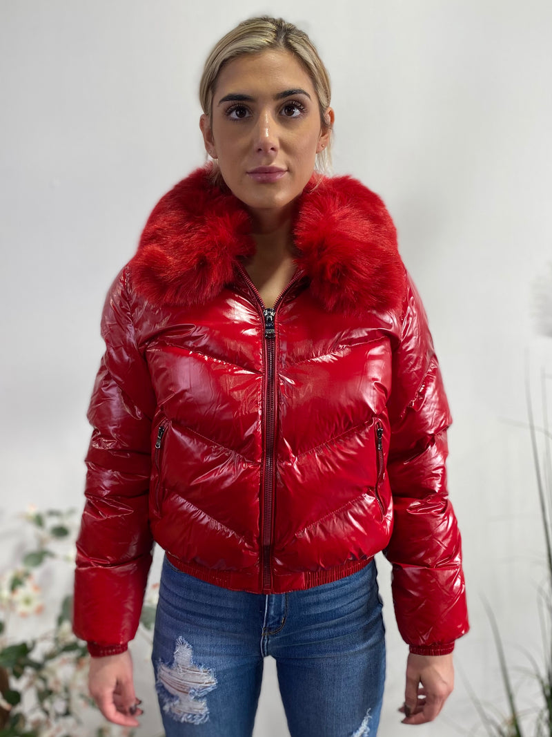Women's Jordan Craig Lenox Nylon Puffer Jacket 2.0 (Red) 91502LA