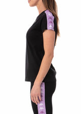 Kappa 222 Banda Bayamon T Shirt (Black/Violet) 33153FW