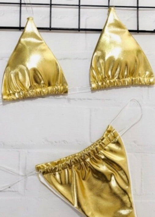 Awesome J Two Piece Bikini Set (Gold) LJ6034S