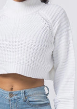 Hera Collection Mock Neck Sweater (Cream) 22600