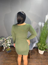 Hera Collection Mini Dress (Olive) 22263