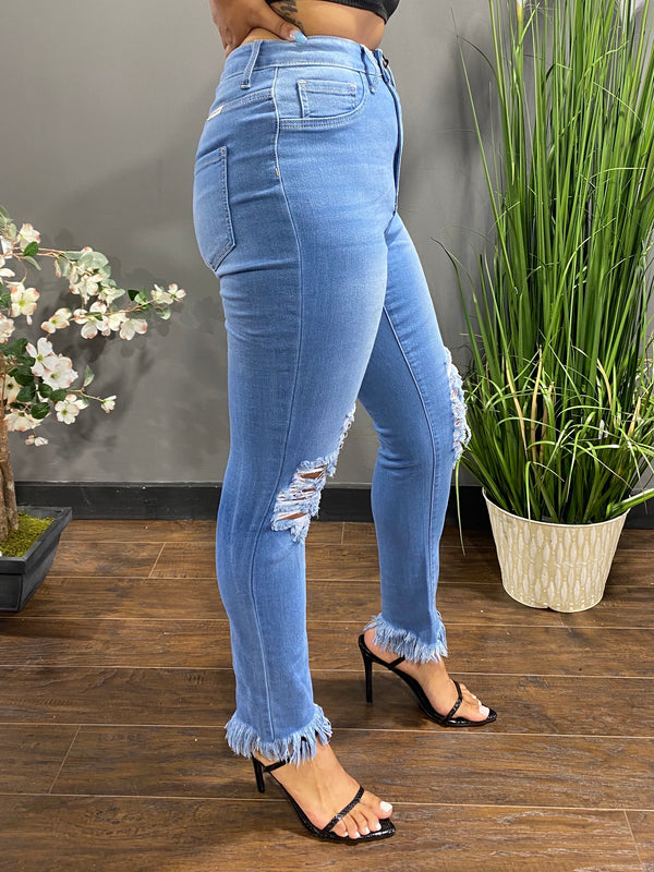 Aphrodite High Rise Skinny Jeans (Medium Blue) AP4521