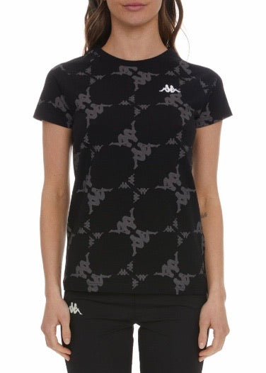 Kappa Authentic Kapan T Shirt (Black/Grey/White) 38161LW