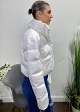 Hera Collection Crop Puff Jacket (White) 22348