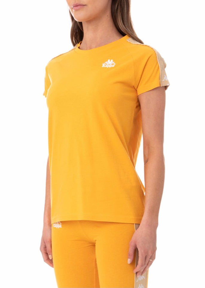 Kappa 222 Banda Bayamon T Shirt (Orange/Beige) 33153FW