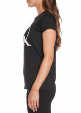 Kappa Authentic Dabrowa T Shirt (Black/White Bright) 36168PW