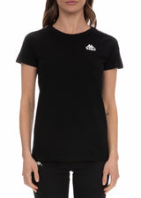 Kappa 222 Banda Brefan T Shirt (Black/White) 34125XW
