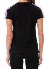 Kappa 222 Banda Bayamon T Shirt (Black/Violet) 33153FW