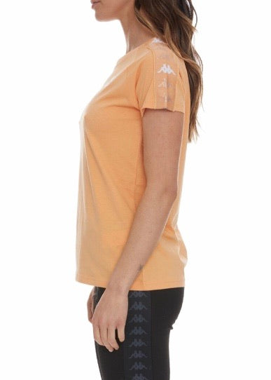 Kappa 222 Banda Brefan T Shirt (Peach/White/Pink Blush) 34125XW