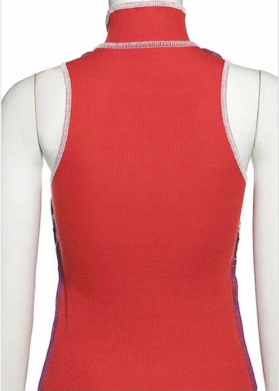 SJK Fashion Sleeveless Vest Top (Red) T43602