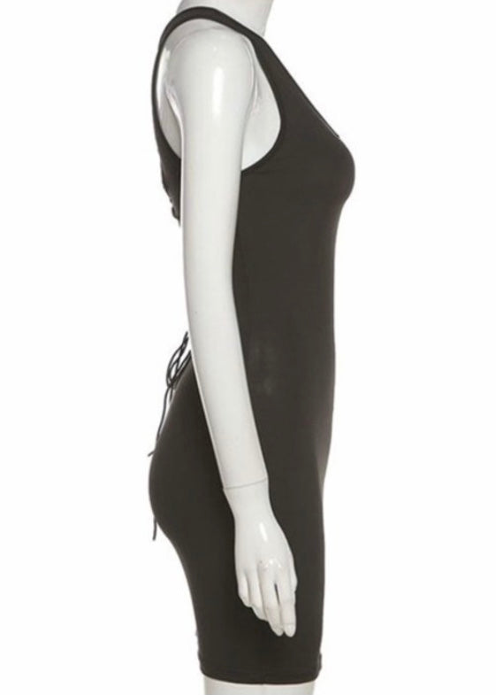 Jireh One Shoulder Strap Slim Dress (Black) LJ1441D