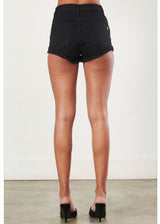 Vibrant Denim Shorts (Black) S1044